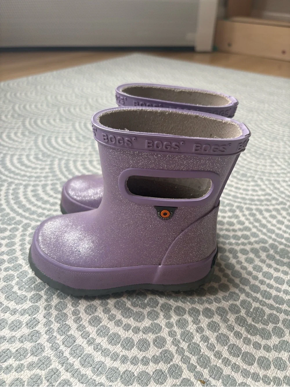 Purple Glitter Bogs Rainboots